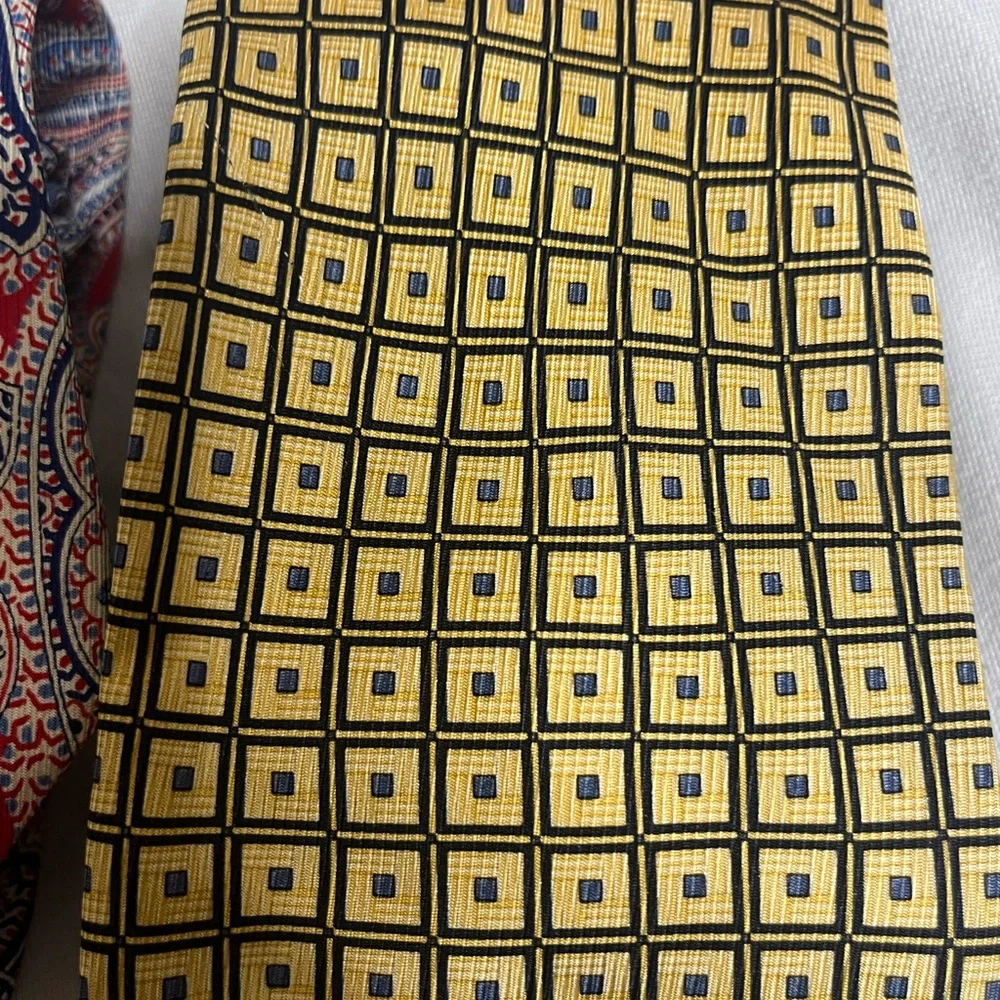 Lot 2 Nautica Mens Silk Neckties Multicolor Geometric Ties GUC